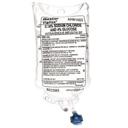 Glucose 4% + 0.18% Sodium Chloride - 500ml Bag - Single