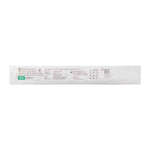 HS-5724294 - Safety IV Catheter Blood Control Green 18G x1.16in 50pk